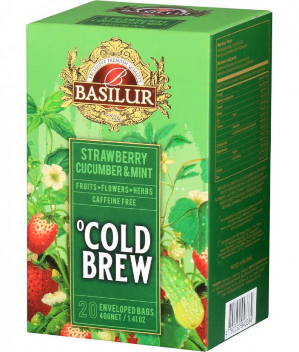 Basilur Brew Capsuni, Castraveti si Menta Ceai rece 20 plicuri [1]