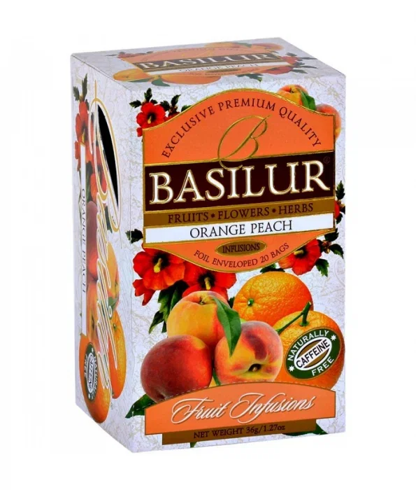 Basilur Orange Peach Ceai fructe 20 plicuri [1]