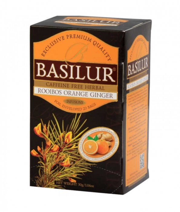 Basilur Rooibos Portocala Si Ghimbir ceai 20 plicuri [1]