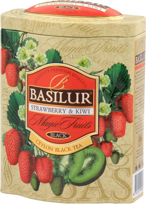 Basilur Strawberry & Kiwi Ceai negru 100g [1]