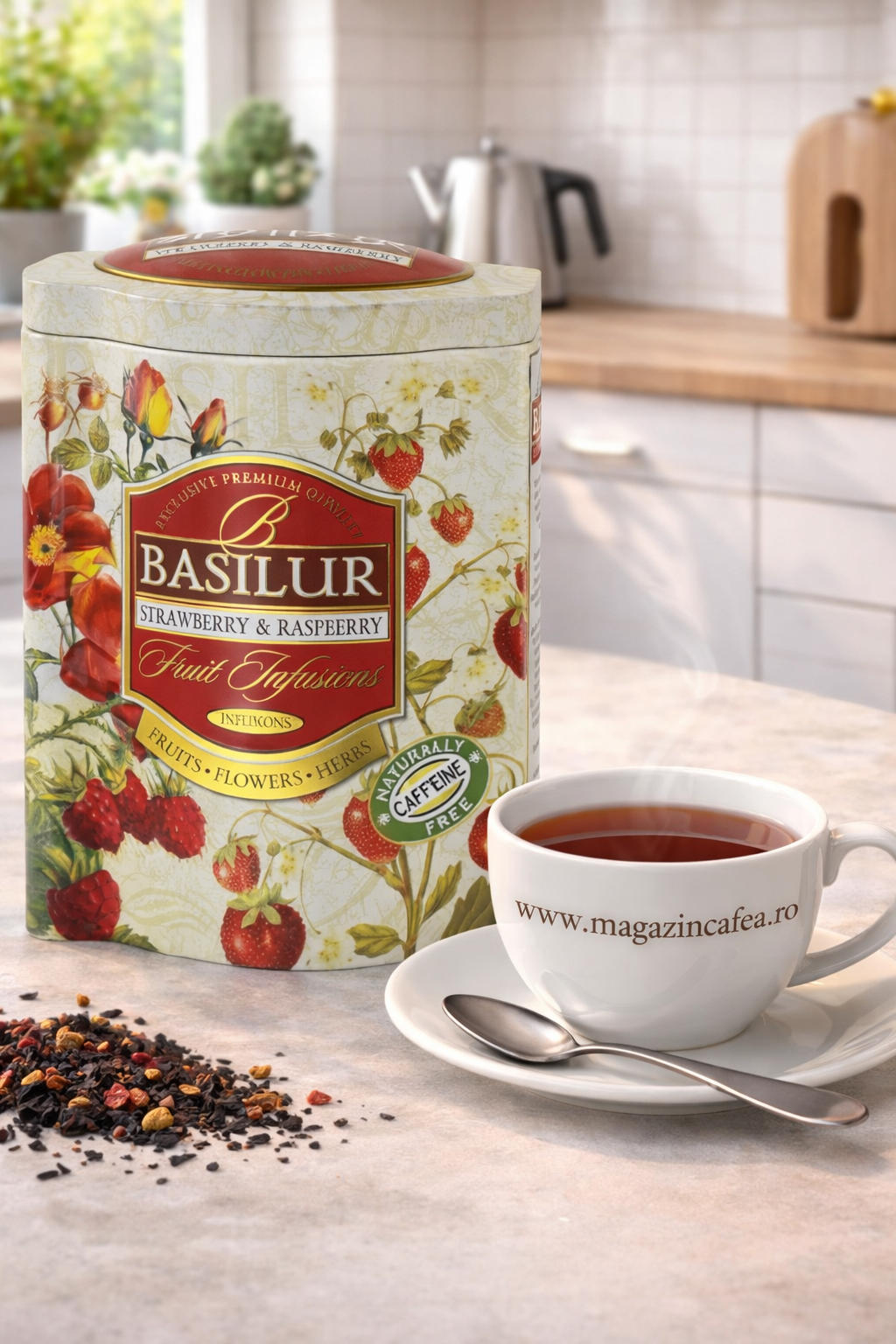 Basilur Strawberry & Raspberry Ceai fructe 100g [2]