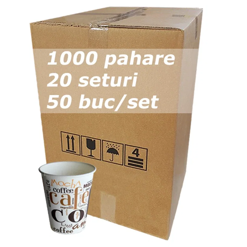Bax pahare carton Coffee Coffee 8 oz, 240 ml, 1000 buc [1]
