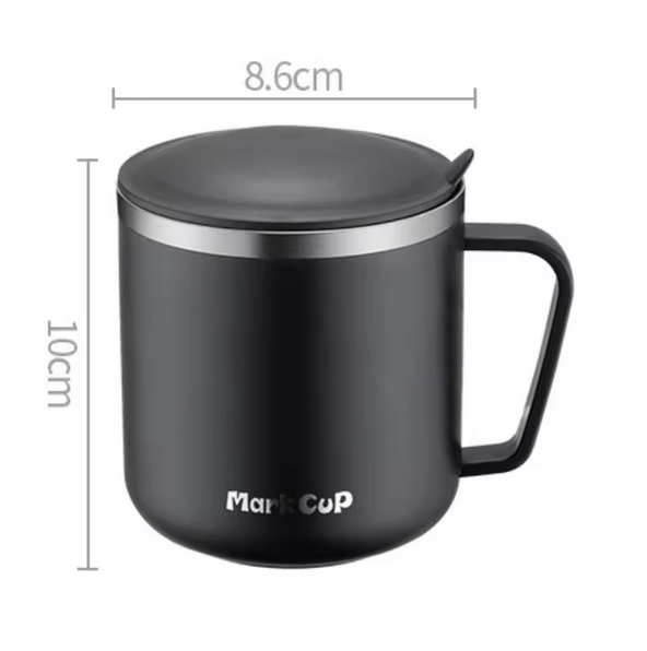 Cană termoizolantă din inox 350 ml cu perete dublu și capac etanș [2]