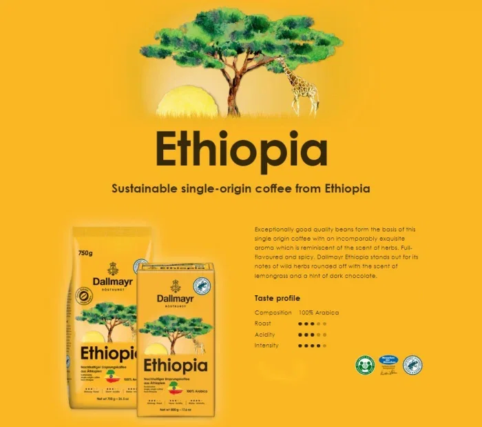 Dallmayr Ethiopia UTZ cafea boabe 500g [3]