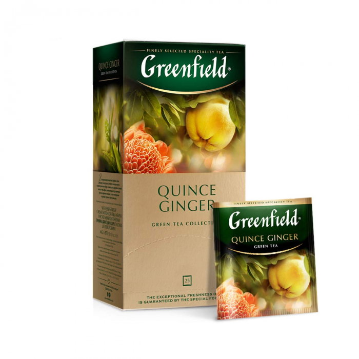 Greenfield Quince Ginger Ceai verde, 25 pliculete [1]