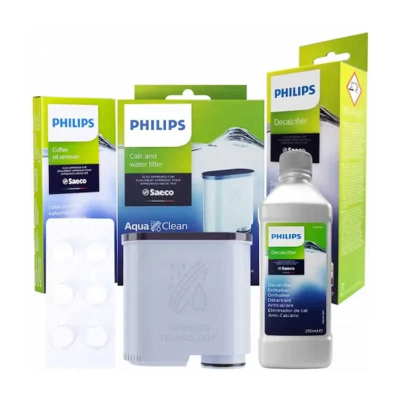 Kit de 3 bucati, filtru de apa, detartrant si tablete curatare pentru Philips [1]
