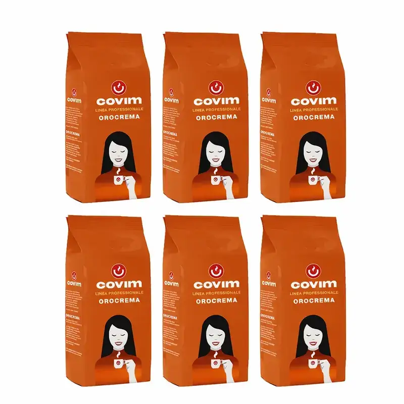 Pachet 6 x Covim Orocrema cafea boabe 1kg [1]