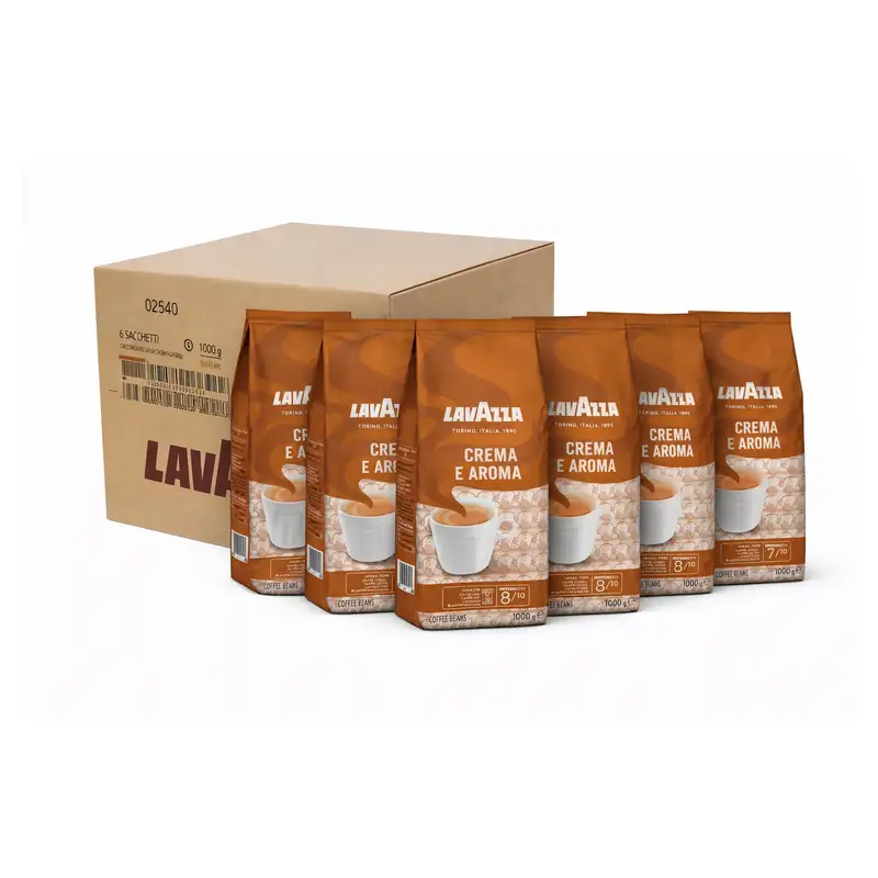 Pachet 6 x Lavazza Crema e Aroma cafea boabe 1kg [1]