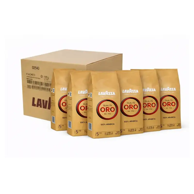 Pachet 6 x Lavazza Qualita Oro cafea boabe 1kg [1]