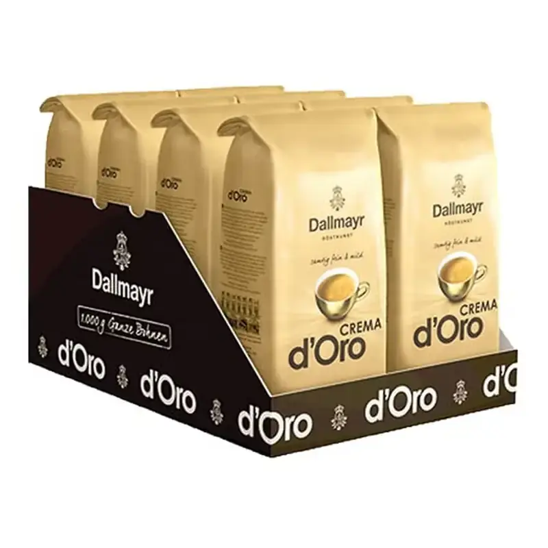 Pachet 8 x Dallmayr Crema D'Oro cafea boabe 1kg [1]