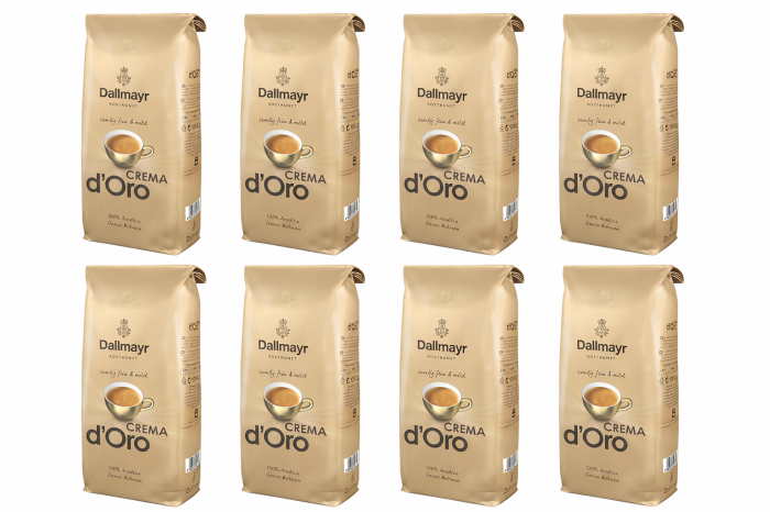 Pachet 8 x Dallmayr Crema D'Oro cafea boabe 1kg [7]