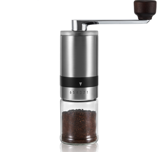 Râșniță manuală de cafea portabilă din inox cu mecanism ceramic reglabil [1]