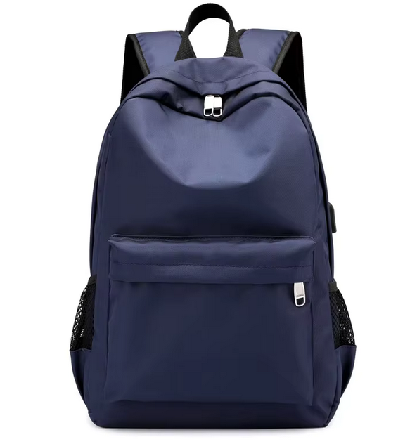 Rucsac Durabil pentru Laptop, Port USB pentru Încărcare, Fermoar, Căptușeală din Poliester, albastru [1]