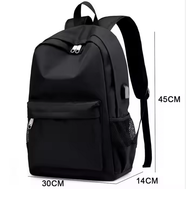 Rucsac Durabil pentru Laptop, Port USB pentru Încărcare, Fermoar, Căptușeală din Poliester, albastru [2]