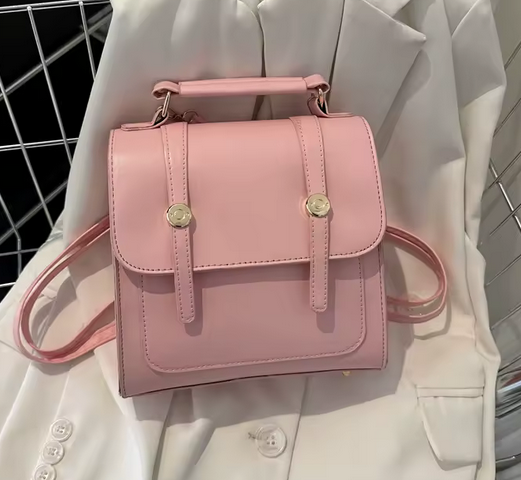 Rucsac mini simplu și modern pentru femei, casual, roz [1]