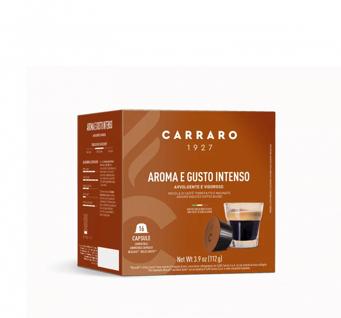 Capsule cafea - Carraro Aroma E Gusto Intenso Capsule Dolce Gusto, 16 buc