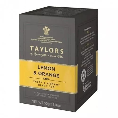 Ceaiuri - Ceai negru Taylors of Harrogate lamaie si portocala, 20 plicuri