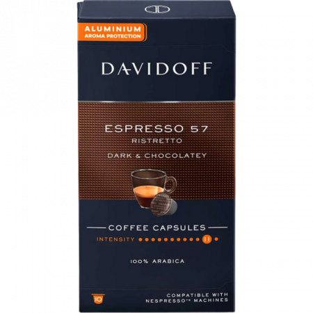 Capsule espressor Nespresso - Davidoff 57 Espresso Ristretto Capsule Nespresso, 10 buc