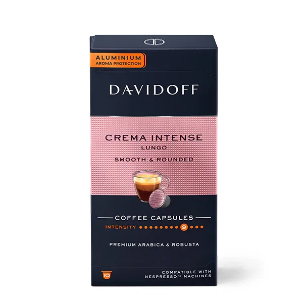 Capsule espressor Nespresso - Davidoff Crema Intense Lungo Capsule Nespresso, 10 buc