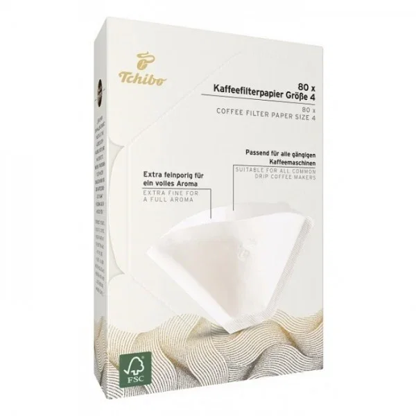 Espressoare - Filtre cafea din hartie nr 4 Tchibo, 80 buc