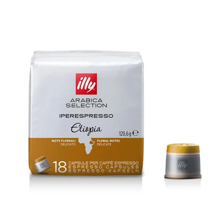 Capsule espressor IperEspresso - Illy Iperespresso Monoarabica Ethiopia Capsule, 18 buc