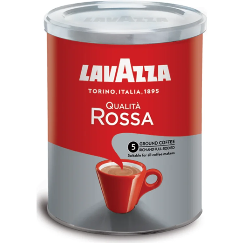 Cafea - Lavazza Qualita Rossa Cafea macinata cutie metalica, 250g