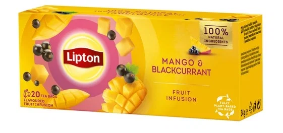 Ceaiuri - Lipton ceai de Mango si Coacaz Negru 20 plicuri