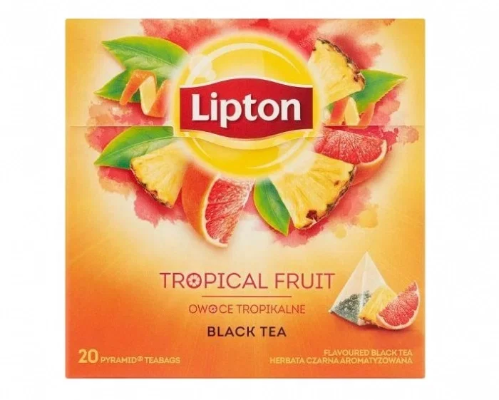Ceaiuri - Lipton ceai negru piramida Tropical Fruit 20 plicuri