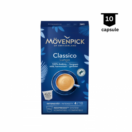 Capsule espressor Nespresso - Movenpick Classico Lungo Capsule Nespresso, 10 buc