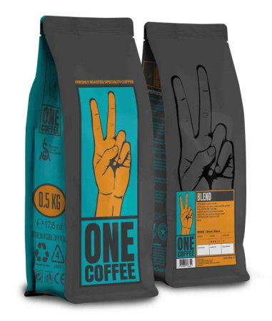 Cafea boabe One Coffee - One Coffee Columbia, Brazilia si Costa Rica Cafea boabe Blend de Specialitate, 500g