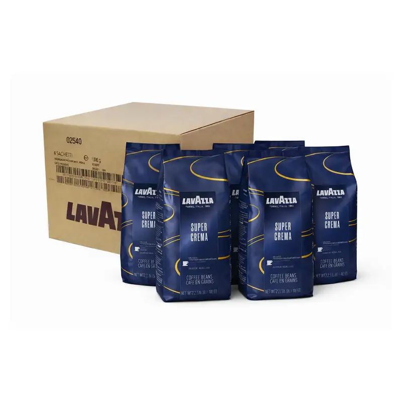 Cafea boabe Lavazza - Pachet 6 x Lavazza Super Crema cafea boabe 1kg