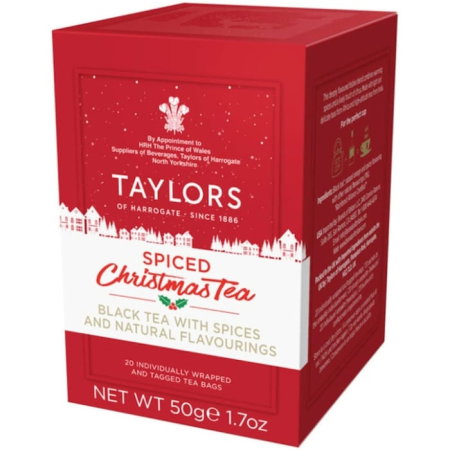 Ceaiuri - Taylors of Harrogate Ceai Negru Editie de Craciun, 20 pliculete