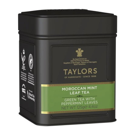 Ceaiuri - Taylors of Harrogate Ceai verde Maroccan Mint cutie metalica, 125g