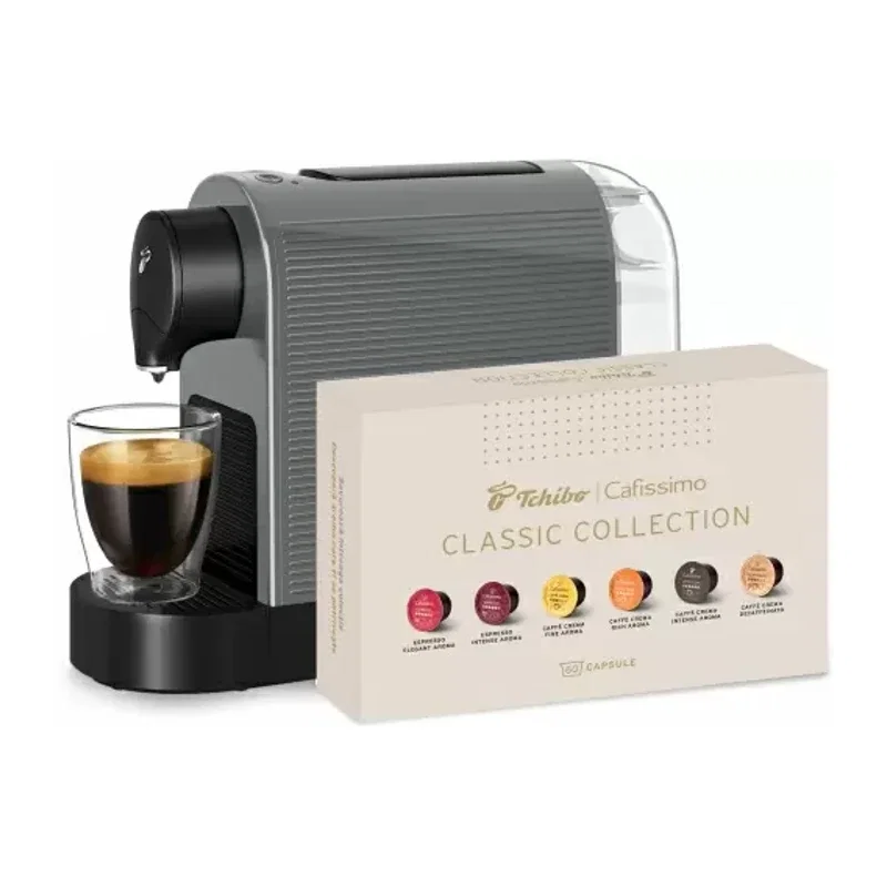 Espressoare - Tchibo Cafissimo Pure Plus gri Espressor + 60 capsule