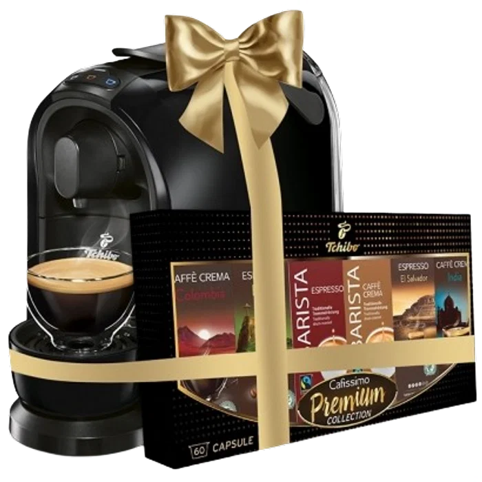 Espressoare - Tchibo Cafissimo Pure Plus negru espressor + 60 capsule