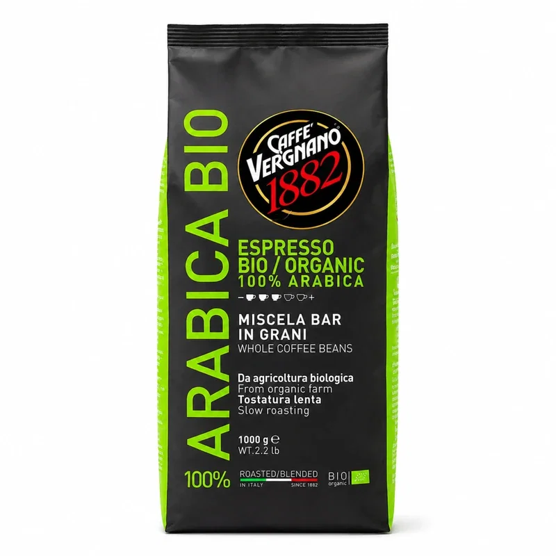 Cafea boabe Vergnano - Vergnano 100% Arabica Bio-Organic cafea boabe, 1kg