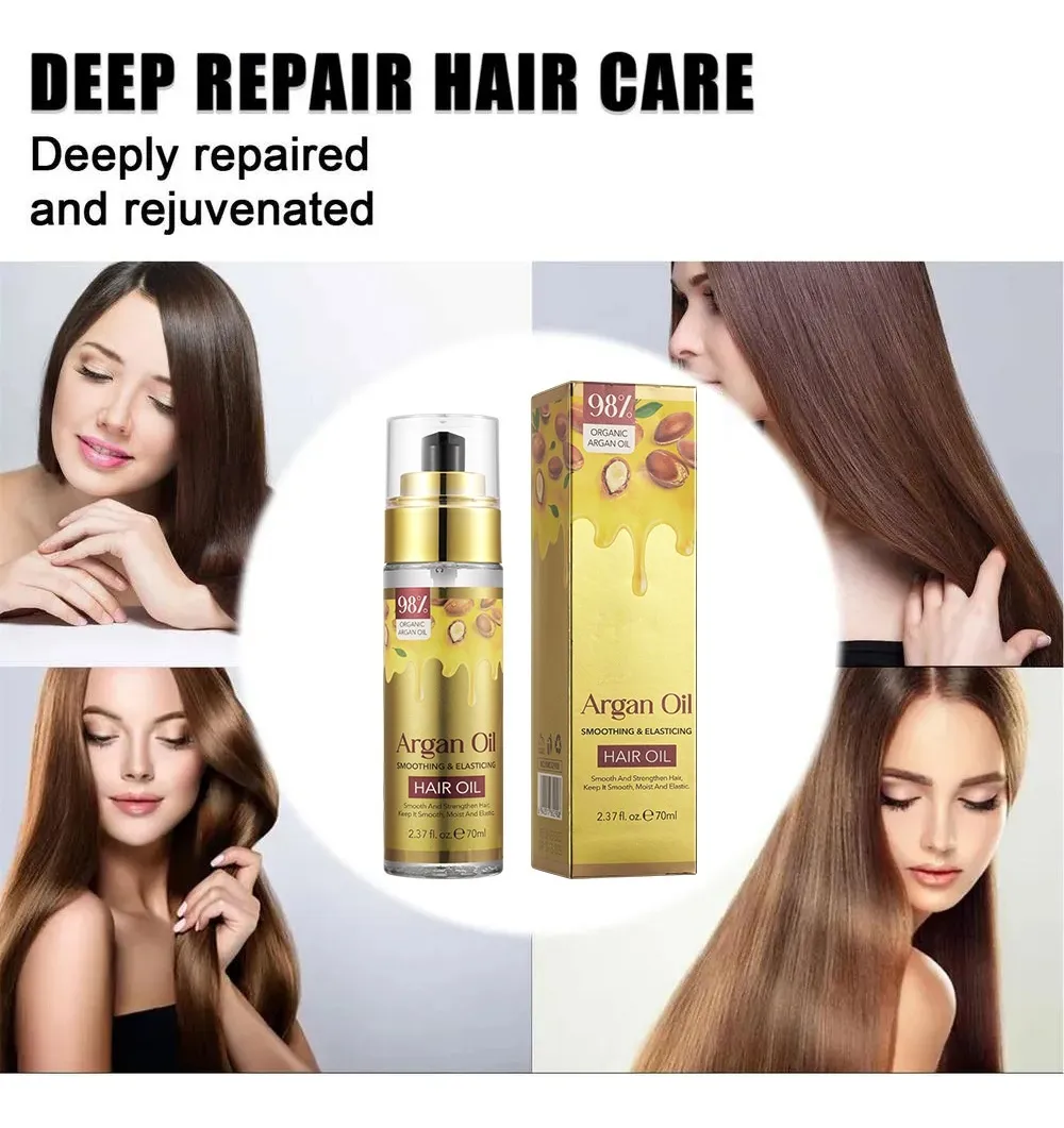 Ulei de păr cu argan Kormesic pentru regenerare și strălucire, 98% organic, efect de netezire [5]