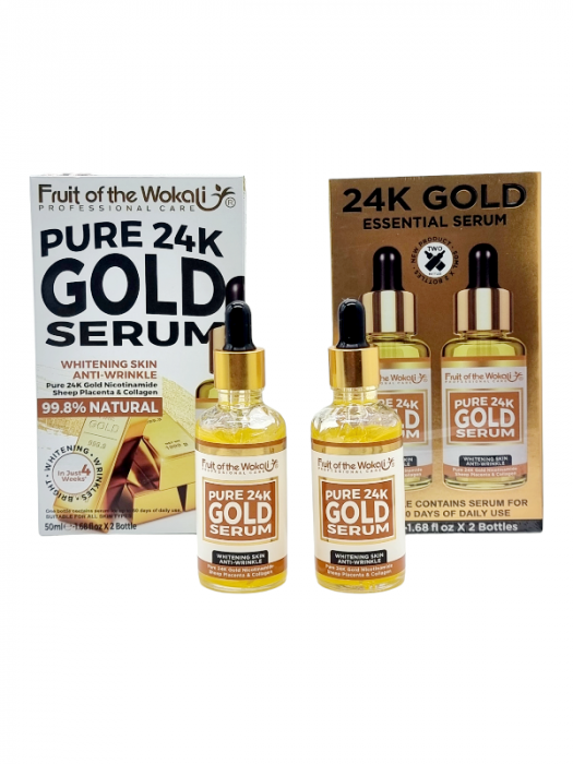 Pachet 2 Seruri Antirid 24K Gold, cu particule de aur si Colagen, 2 x 50 ml [5]