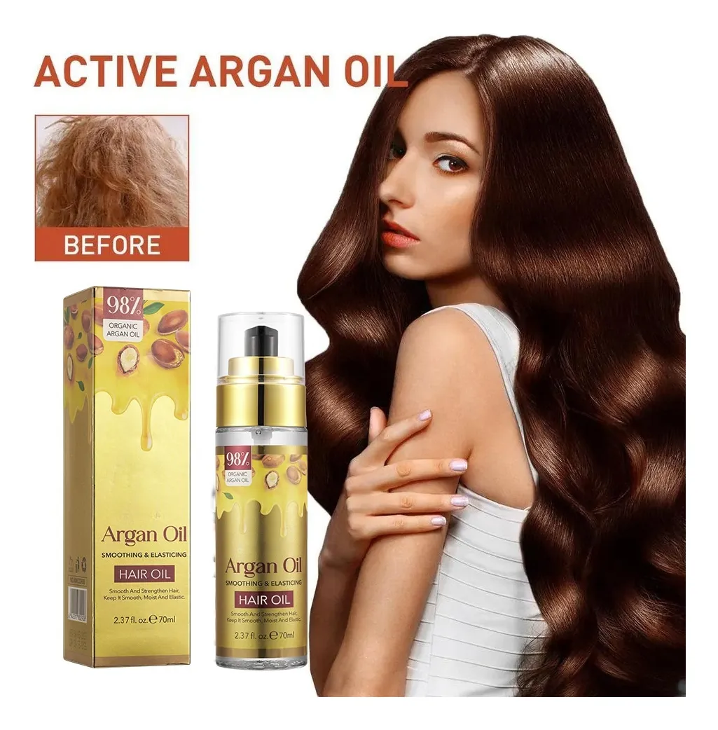 Ulei de păr cu argan Kormesic pentru regenerare și strălucire, 98% organic, efect de netezire [3]