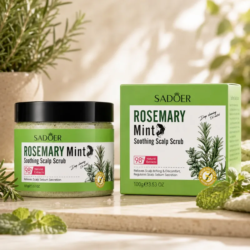 Scrub Calmant pentru Scalp SADOER cu Rozmarin si Menta – Exfoliere, Control Sebum si Prospetime, 100g [4]