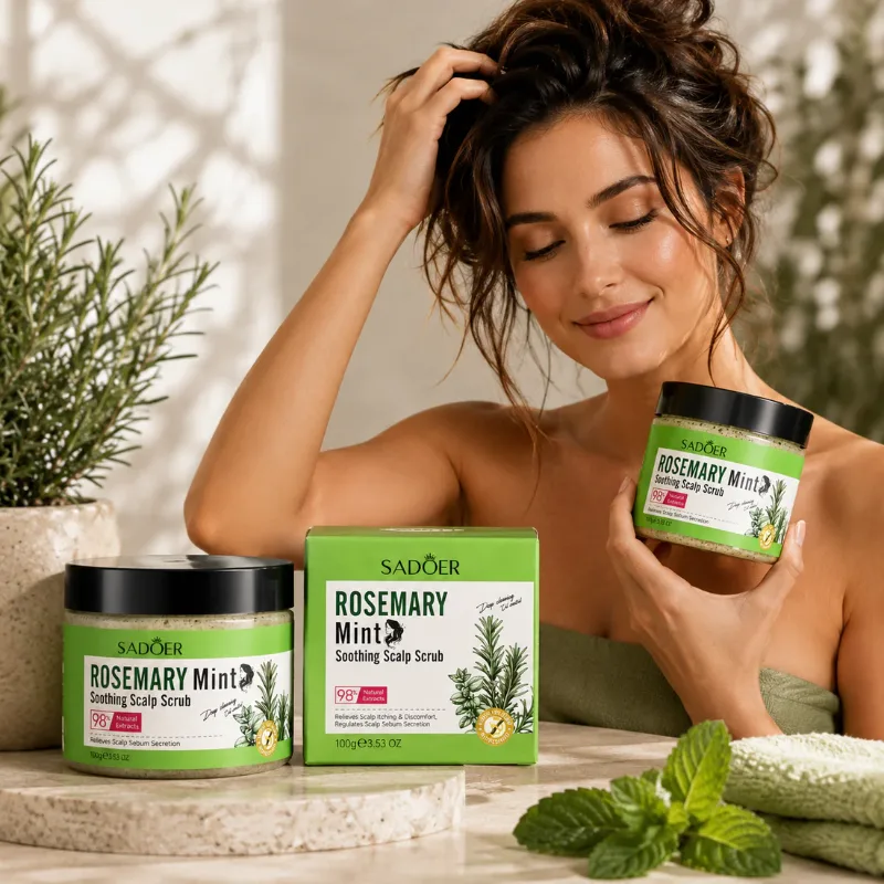 Scrub Calmant pentru Scalp SADOER cu Rozmarin si Menta – Exfoliere, Control Sebum si Prospetime, 100g [5]