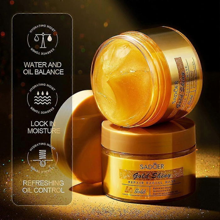 Mască antirid si iluminatoare cu particule de aur, Gold Shiny, Sadoer 120 g [5]