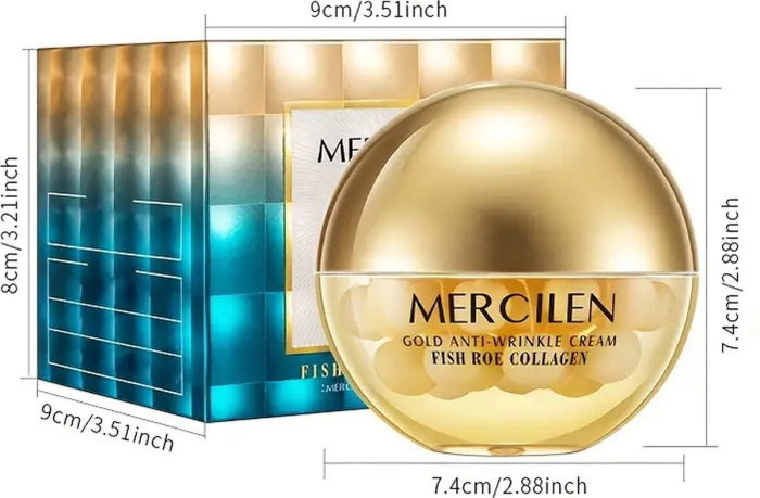 Cremă antirid cu aur, colagen și caviar, Mercilen, 70 g [2]