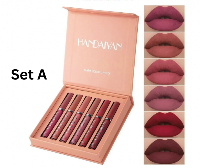 Set 6 Rujuri Mate Rezistente, Matte Liquid Lipstick, Handaiyan [2]