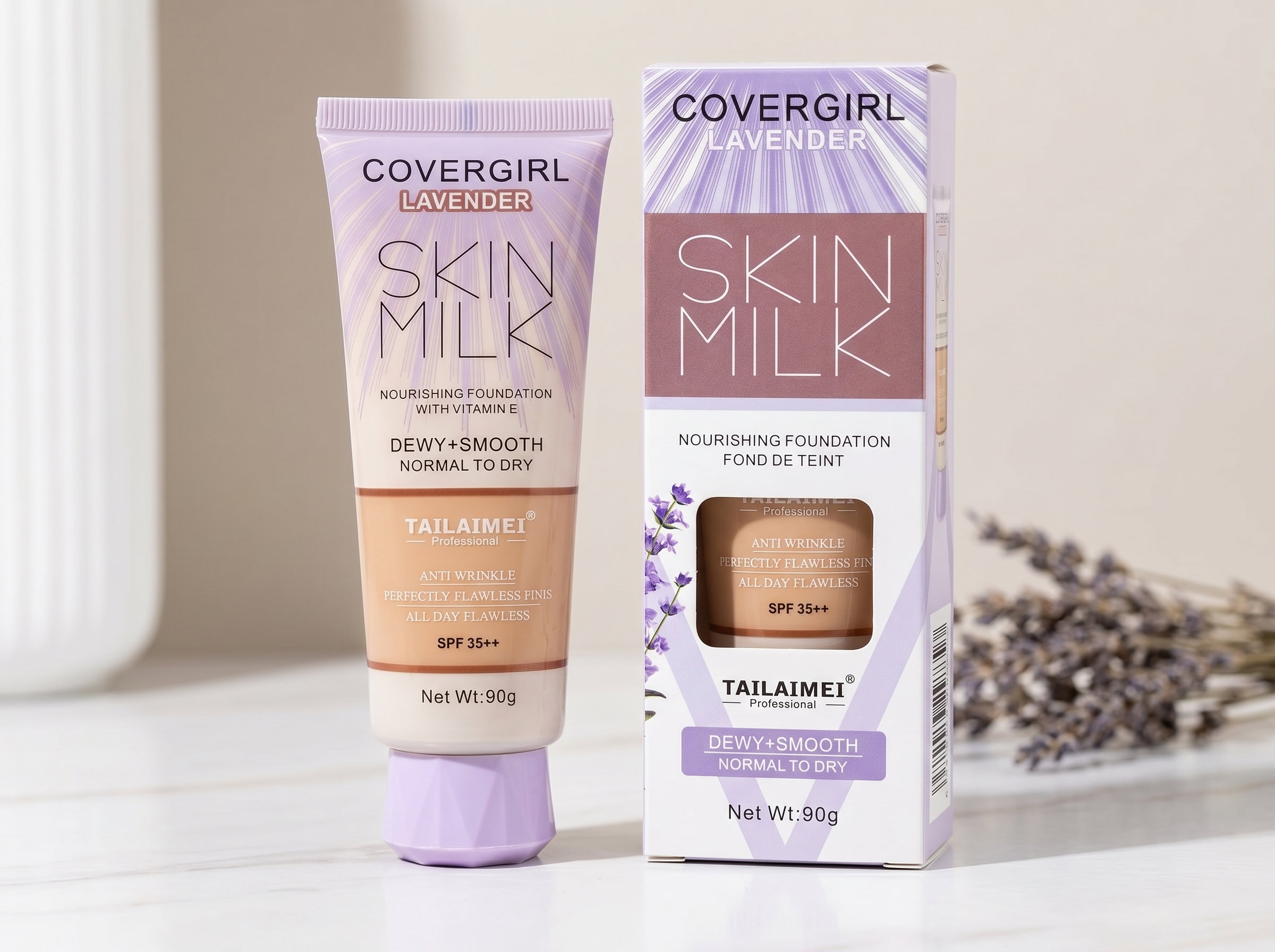 Fond de ten Skin Milk Lavender, pentru ten normal sau uscat, 02 Natural, TLM, 90g [3]