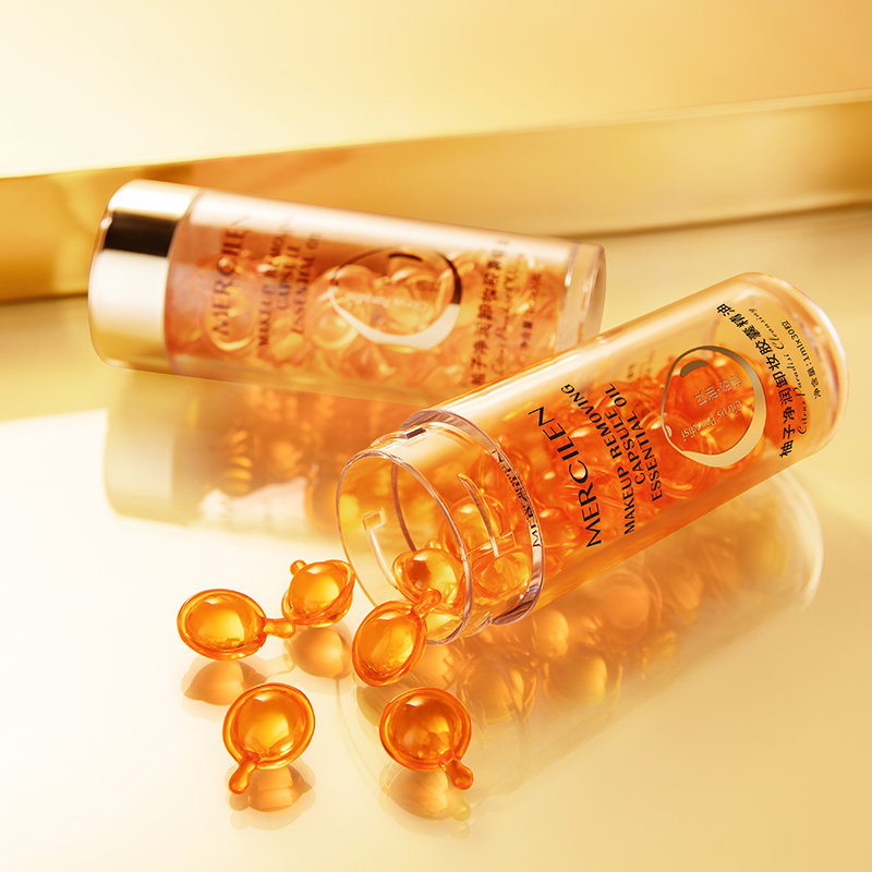 Capsulele de demachiere Mercilen cu ulei de grapefruit și jojoba, tehnologie oil-to-milk pentru îndepărtarea machiajului waterproof fără efect gras [2]