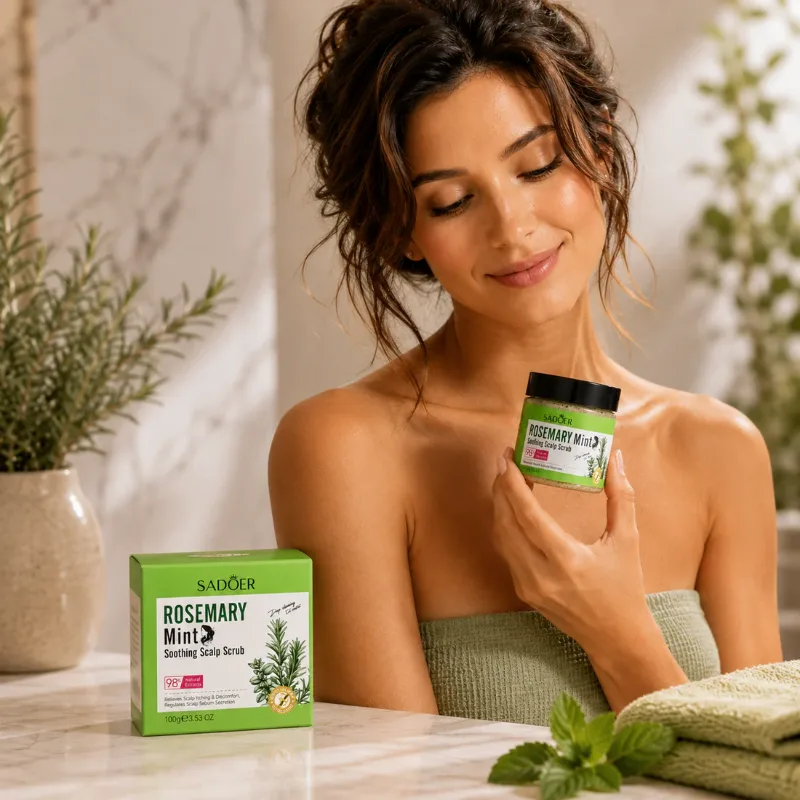 Scrub Calmant pentru Scalp SADOER cu Rozmarin si Menta – Exfoliere, Control Sebum si Prospetime, 100g [3]