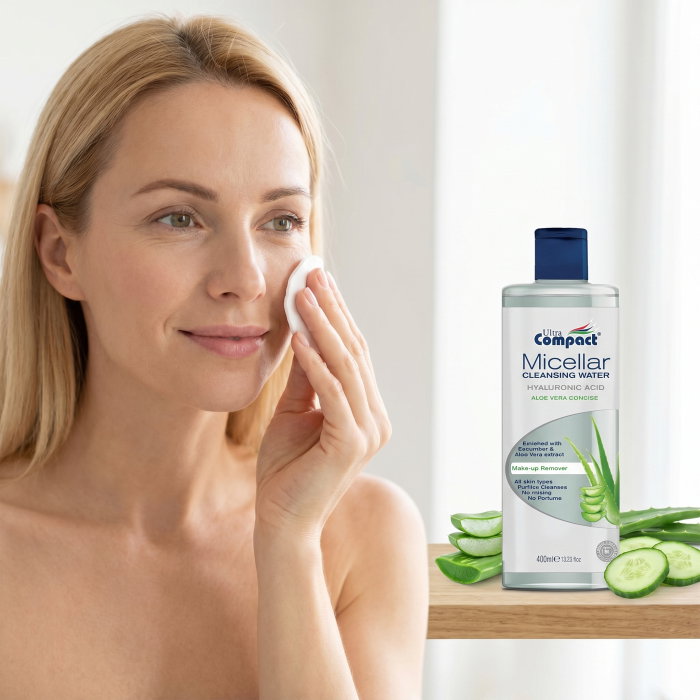 Apa Micelara cu Aloe Vera si Acid Hialuronic, Vegan, Ultra Compact, 400ml [3]