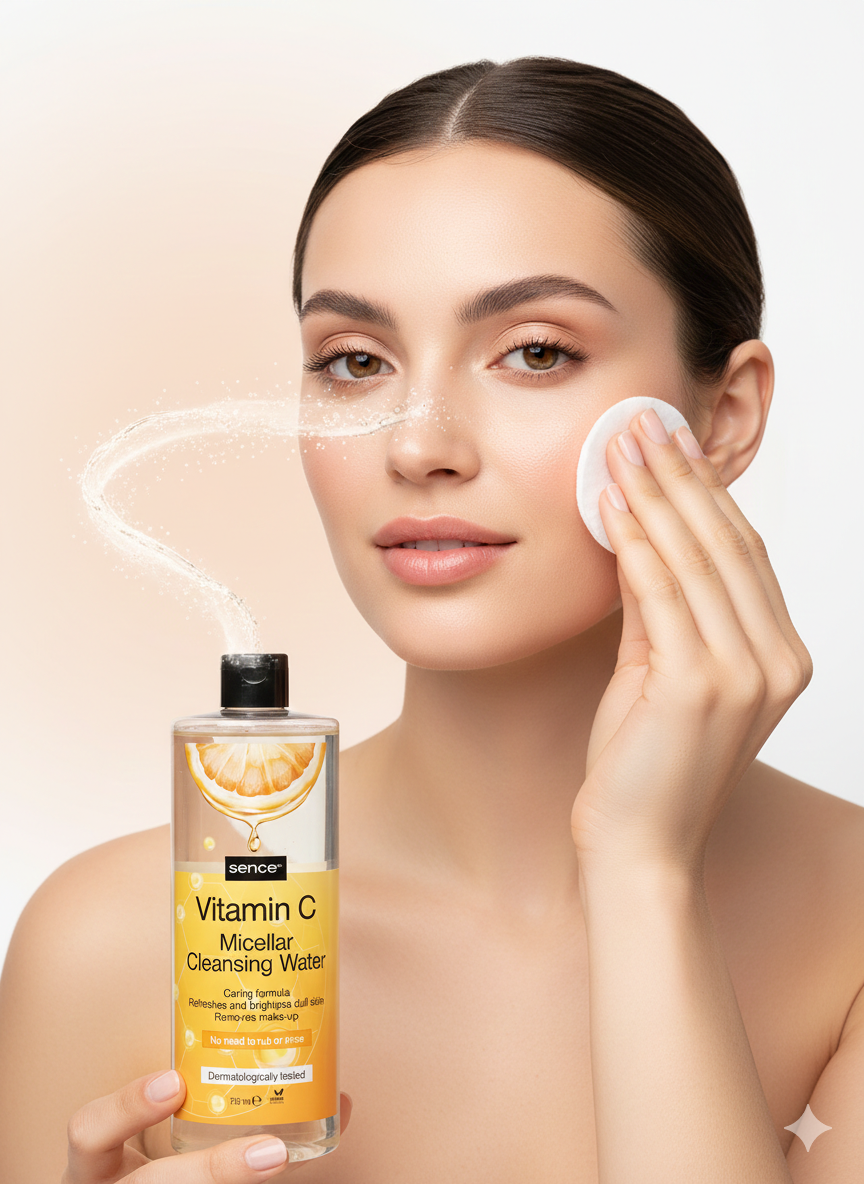 Apa Micelara cu Vitamina C, Iluminare si Hidratare, Sence, 750ml [3]