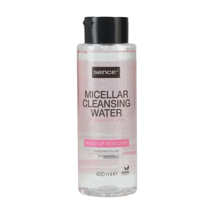 Apă micelară pentru ten sensibil, fără parfum, cu Glicerină și Panthenol, Sence, 400 ml — curățare blândă și hidratare [4]